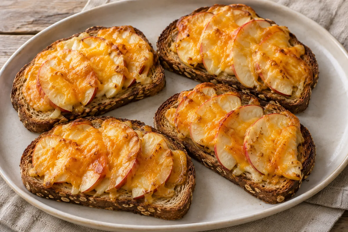 AI-generated serving inspiration for Apple Cheddar Toast for Two