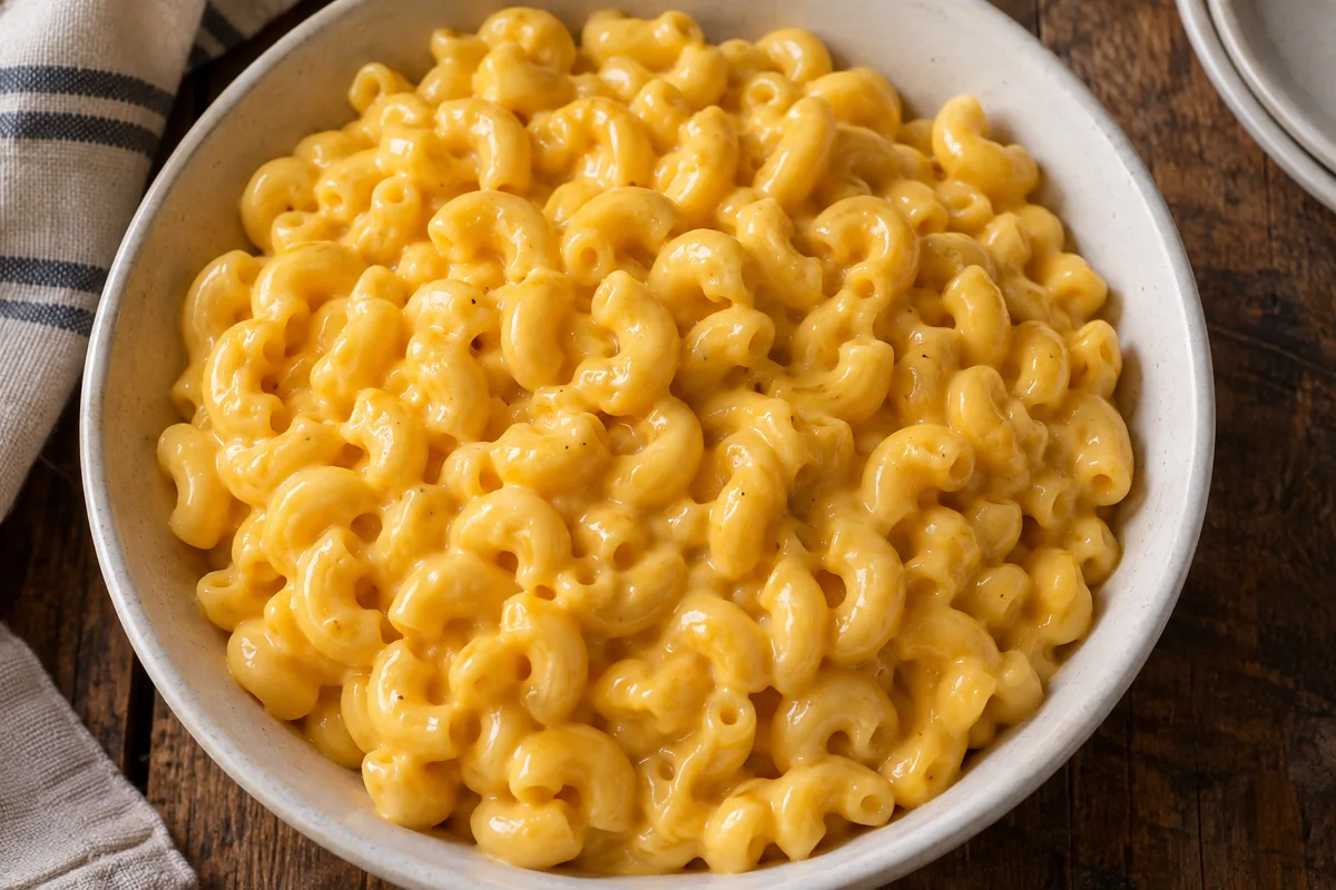 AI-generated serving inspiration for Classic Mac and Cheese